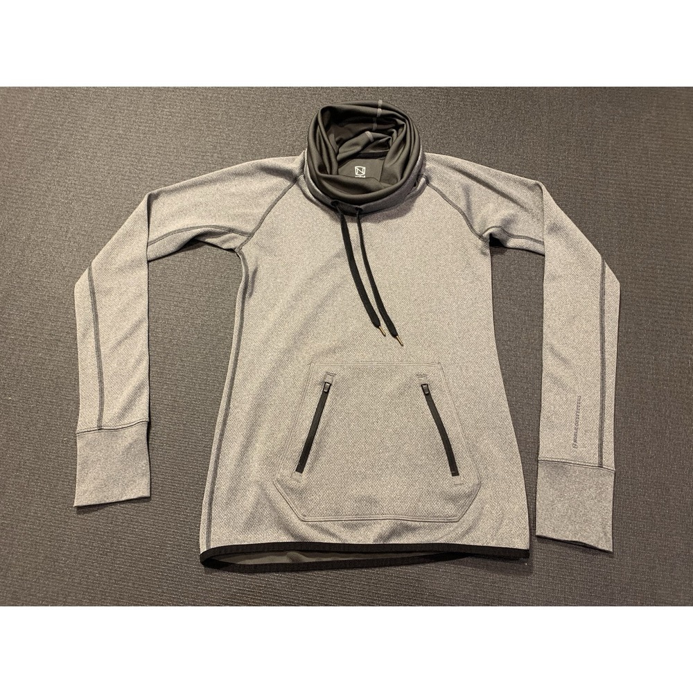 NOBLE Outfitters Pullover‎ Womens Gray Long Sleeve Cowl Neck Thumb Holes Size XS